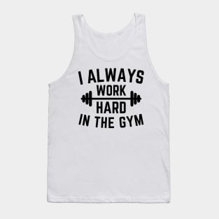 Gym quote black text Tank Top